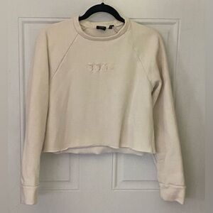 Bearded Goat Cream Cropped Sweatshirt